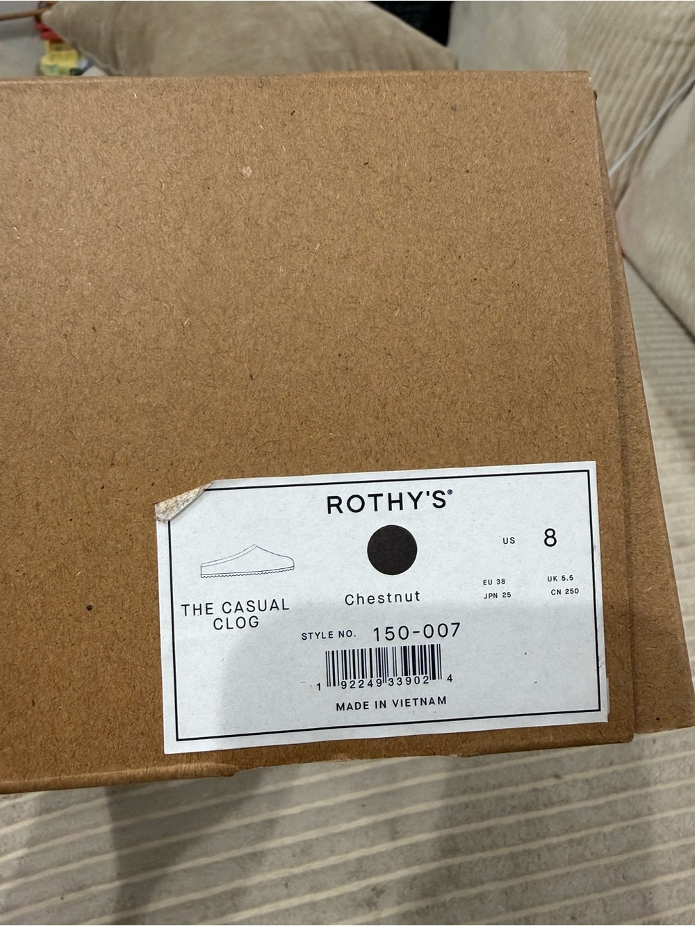 Rothy’s The Casual Clog in Chestnut size 8 New in Box! - Picture 8 of 13